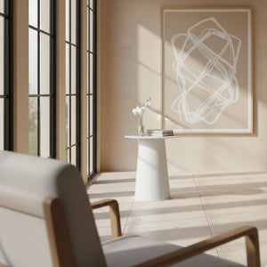 White Outdoor Side Table | OROA Modern Sunny Isles