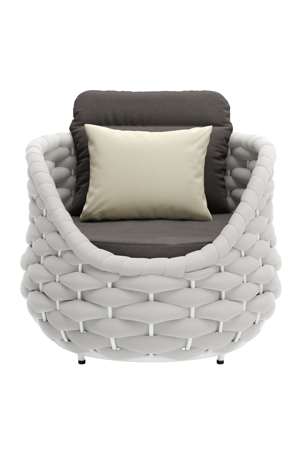   Gray Padded Outdoor Accent Chair | Oroa.com