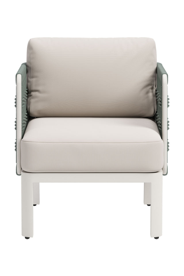 White Olefin Outdoor Lounge Armchair | OROA Modern Bridgehampton | Oroa.com
