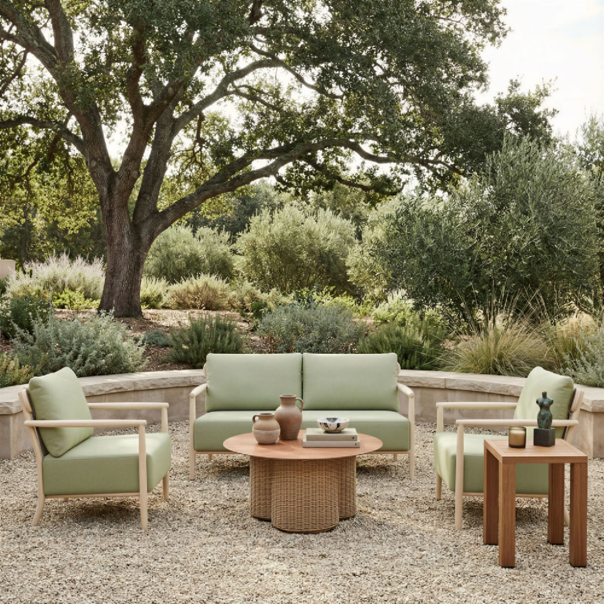 Natural Rattan Look Coffee Table | OROA Modern Soka