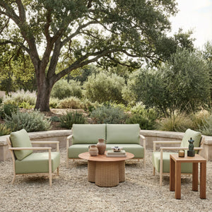 Natural Rattan Look Coffee Table | OROA Modern Soka