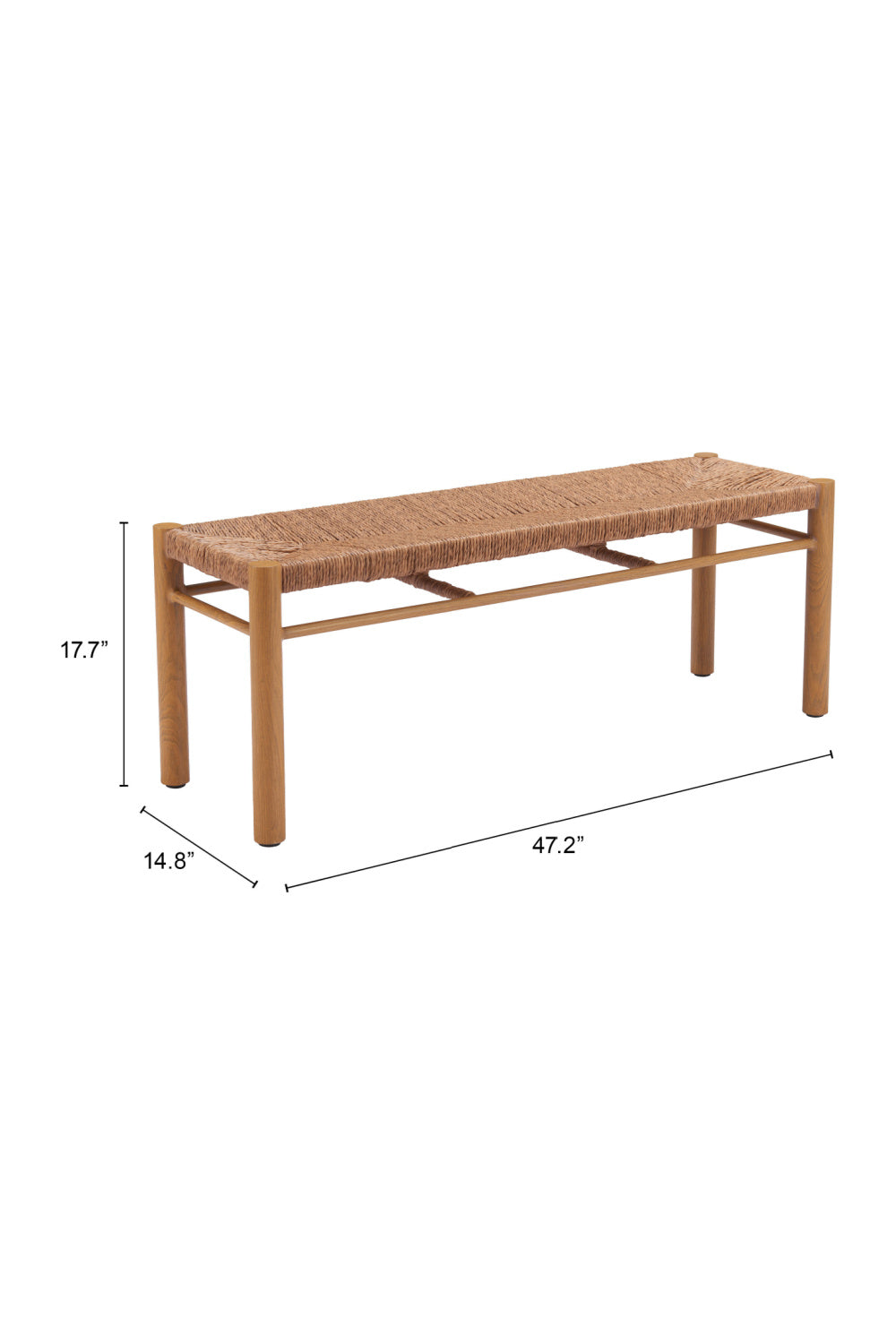 Rattan Look Outdoor Bench | OROA Modern Iska | Oroa.com