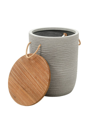   Gray Terrazzo Outdoor Side Table | Oroa.com