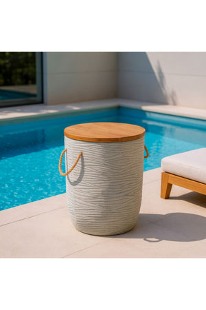   Gray Terrazzo Outdoor Side Table | Oroa.com
