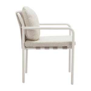   Beige Upholstered Outdoor Dining Chairs (2) | Oroa.com