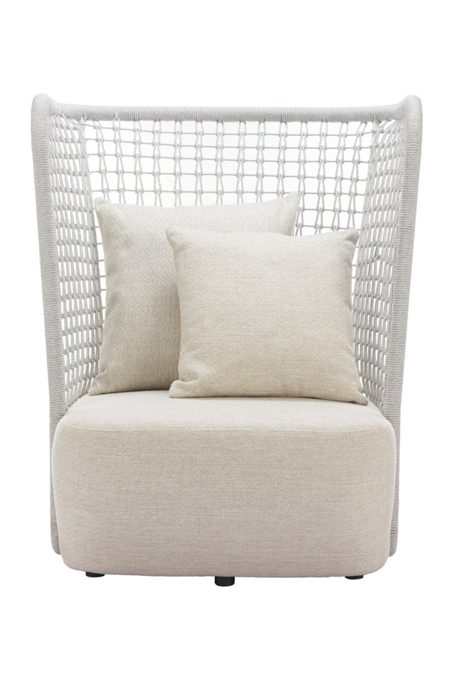Weaved Back Outdoor Accent Chair | OROA Modern Hudu | Oroa.com
