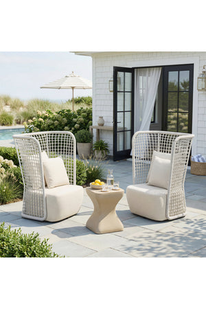  Weaved Back Outdoor Accent Chair | Oroa.com