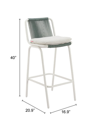   Green Outdoor Bar Stool Set (2) | Oroa.com