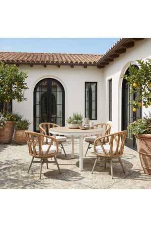   Rattan Weave Swivel Outdoor Dining Chair | Oroa.com