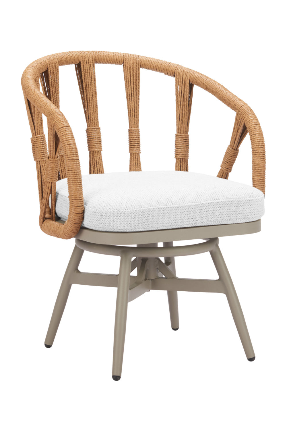  Rattan Weave Swivel Outdoor Dining Chair | Oroa.com