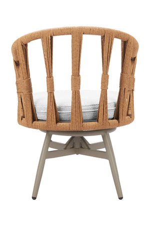   Rattan Weave Swivel Outdoor Dining Chair | Oroa.com