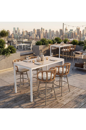   Rattan Weave Swivel Bar Stool | Oroa.com