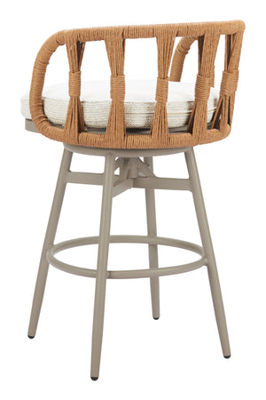   Rattan Weave Swivel Bar Stool | Oroa.com