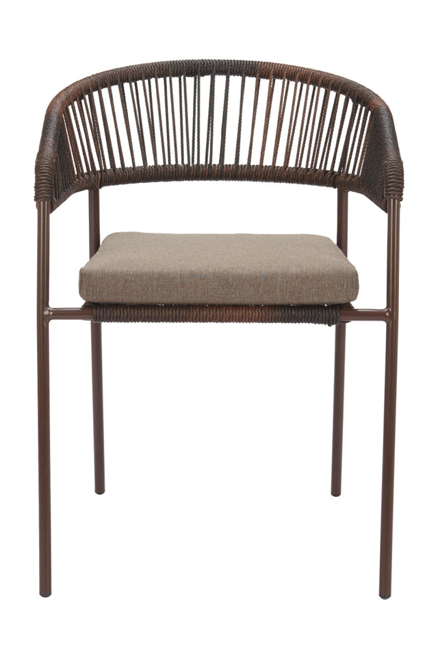 Brown Rattan Outdoor Dining Chairs (2) | OROA Modern Skye | Oroa.com