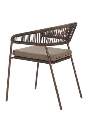   Brown Rattan Outdoor Dining Chairs (2) | Oroa.com