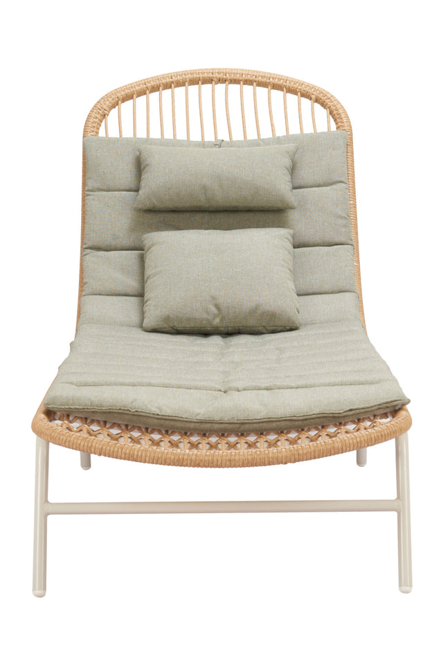 Padded Rattan Weave Outdoor Chaise | OROA Modern Skim | Oroa.com