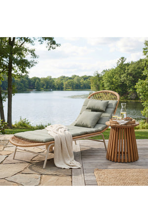   Padded Rattan Weave Outdoor Chaise | Oroa.com