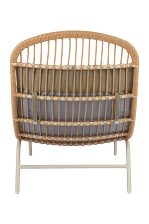   Padded Rattan Weave Outdoor Chaise | Oroa.com