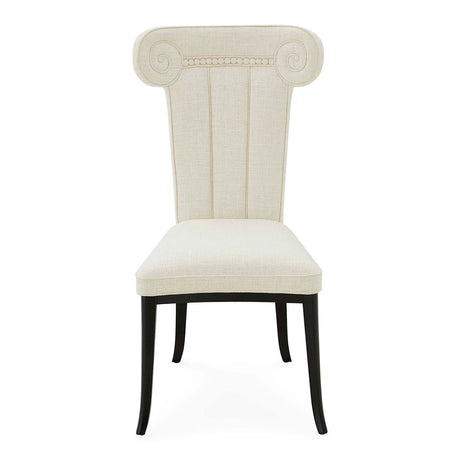 White High-Back Dining Chair | Jonathan Adler Acropolis | Oroa.com