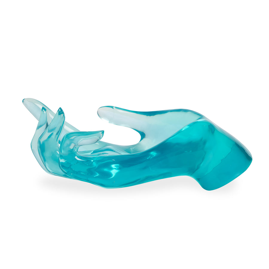 Blue Acrylic Sculptured Bowl | Jonathan Adler Hand