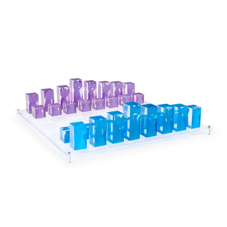 Blue & Purple Acrylic Chess Set | Jonathan Adler | Oroa.com