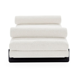 White Channeled Bouclé Daybed | Jonathan Adler Aspen | Oroa.com