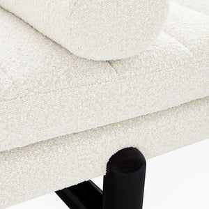 White Channeled Bouclé Daybed | Jonathan Adler Aspen | Oroa.com