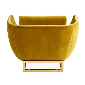 Brass Base Velvet Lounge Chair | Jonathan Adler Beaumont | Oroa.com