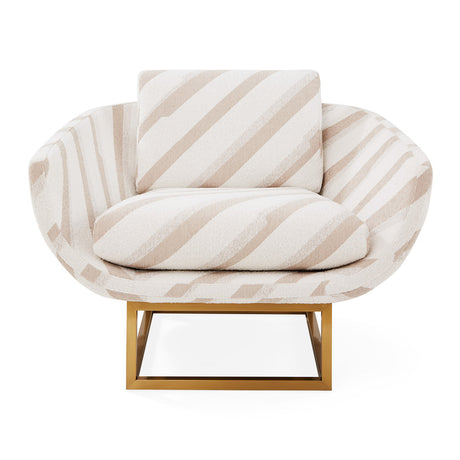 Diagonal Pattern Bouclé Lounge Chair | Jonathan Adler Beaumont | Oroa.com