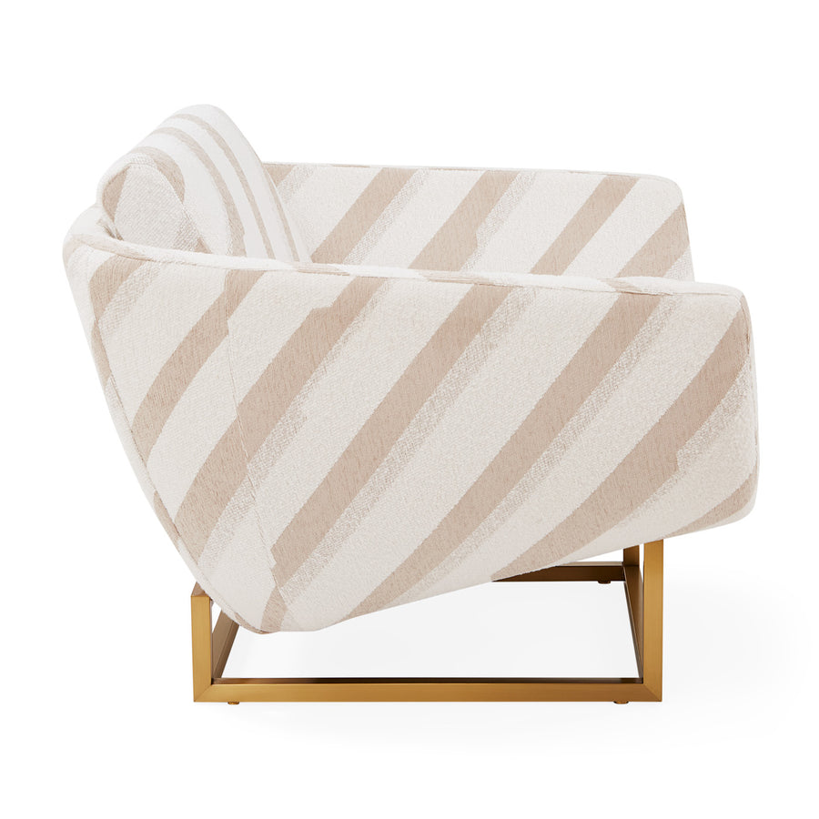 Diagonal Pattern Bouclé Lounge Chair | Jonathan Adler Beaumont | Oroa.com