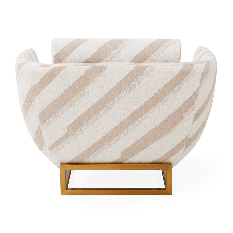 Diagonal Pattern Bouclé Lounge Chair | Jonathan Adler Beaumont | Oroa.com