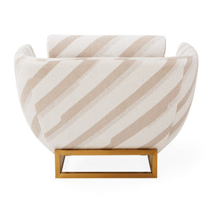 Diagonal Pattern Bouclé Lounge Chair | Jonathan Adler Beaumont | Oroa.com