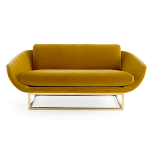 Brass Base Settee | Jonathan Adler Beaumont | Oroa.com