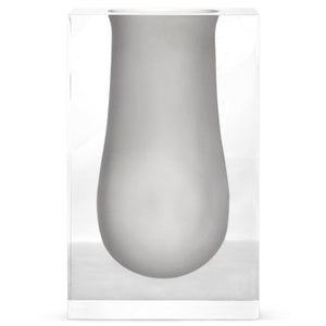 White Acrylic Scoop Vase L | Jonathan Adler Bel Air | Oroa.com