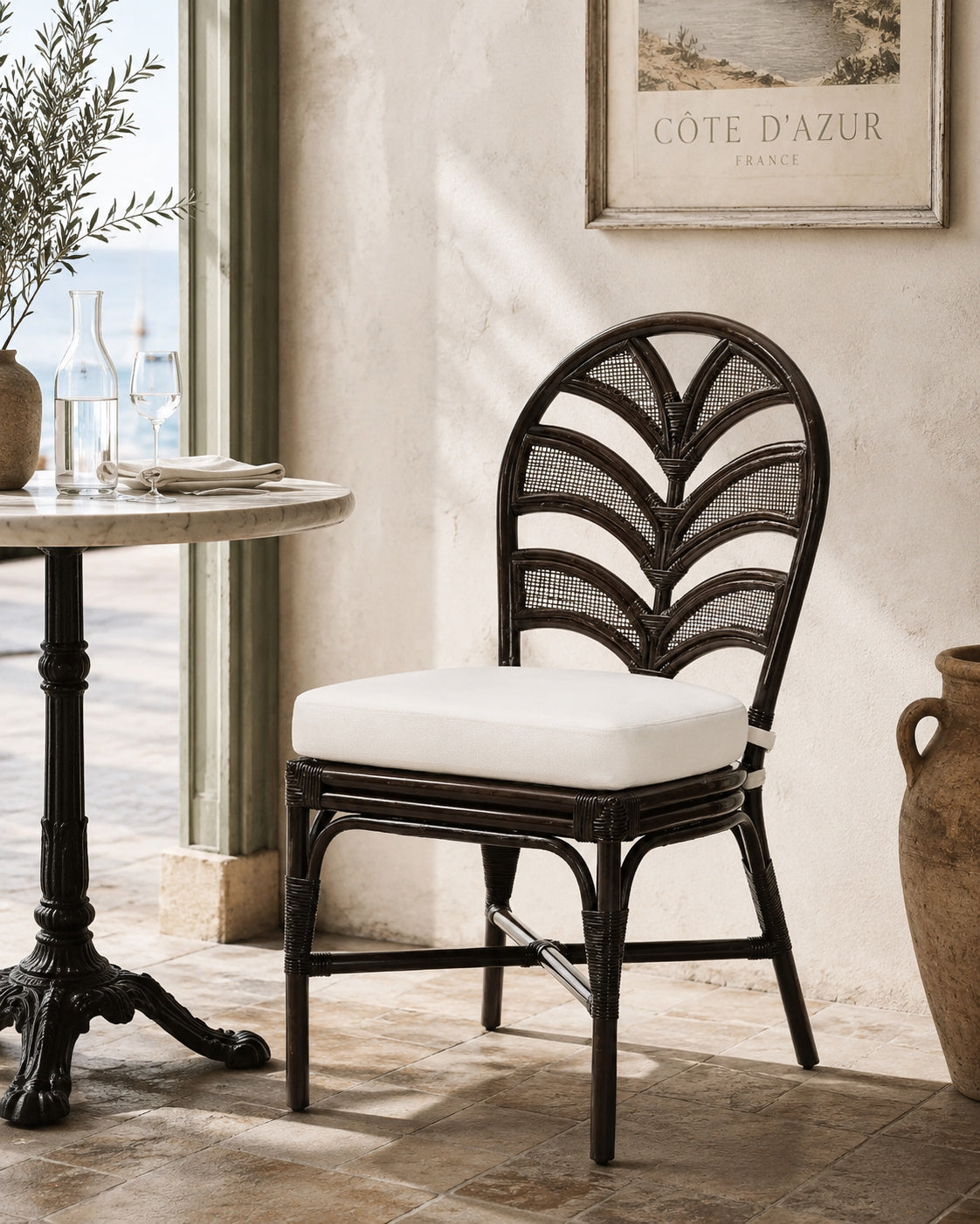   black bistro chair with cushion - www.oroa.com | Oroa.com