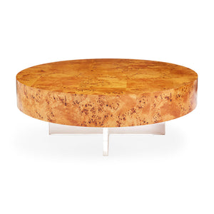 Round Mappa Wood Cocktail Table | Jonathan Adler Bond | Oroa.com