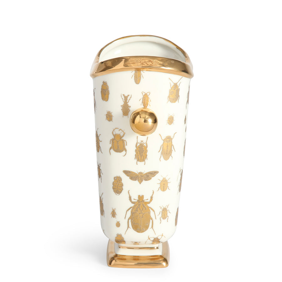 Gold Silhouettes Porcelain Vase | Jonathan Adler Botanist | Oroa.com