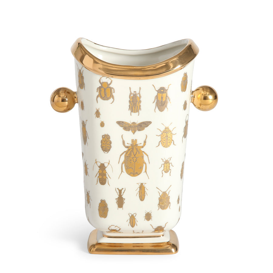 Gold Silhouettes Porcelain Vase | Jonathan Adler Botanist | Oroa.com