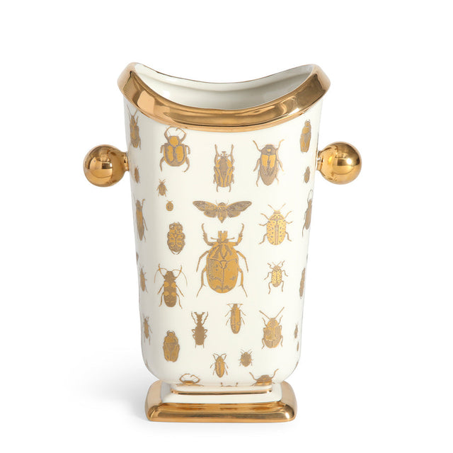 Gold Silhouettes Porcelain Vase | Jonathan Adler Botanist | Oroa.com