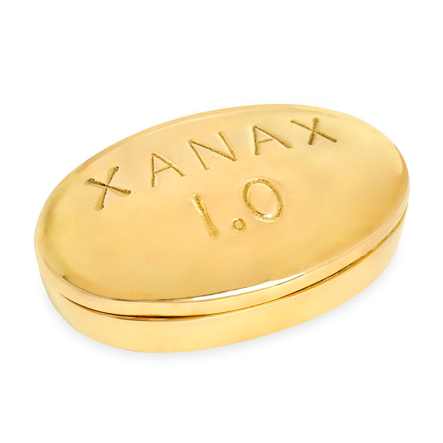 Oval Brass Pill Box | Jonathan Adler Xanax | Oroa.com
