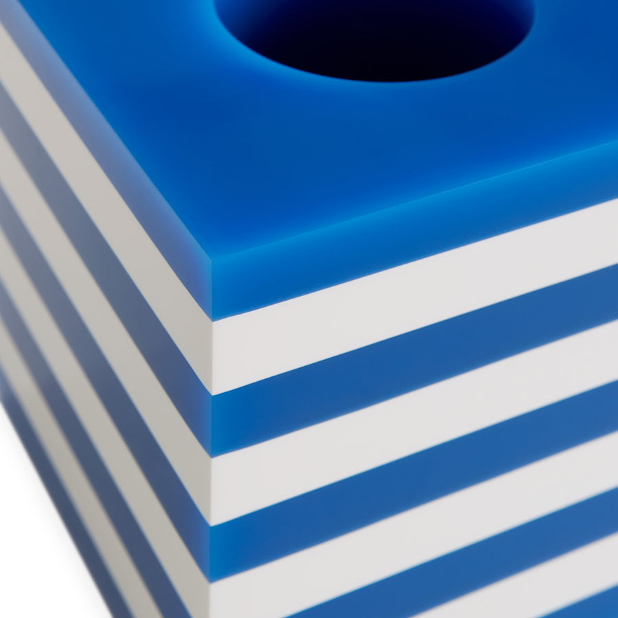 Opaque Blue Stripes Vase | Jonathan Adler Cabana Mini Scoop | Oroa.com