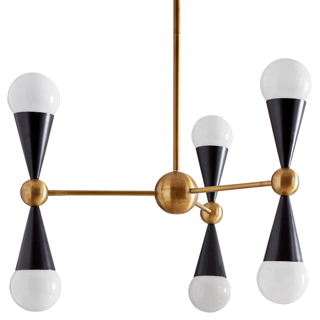 Antique Brass 6-Light Chandelier | Jonathan Adler Caracas | Oroa.com