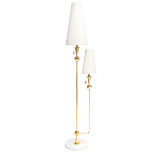 White Linen Shade Floor Lamp | Jonathan Adler Caracas | Oroa.com