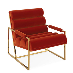 Channeled Velvet Lounge Chair | Jonathan Adler Goldfinger | Oroa.com