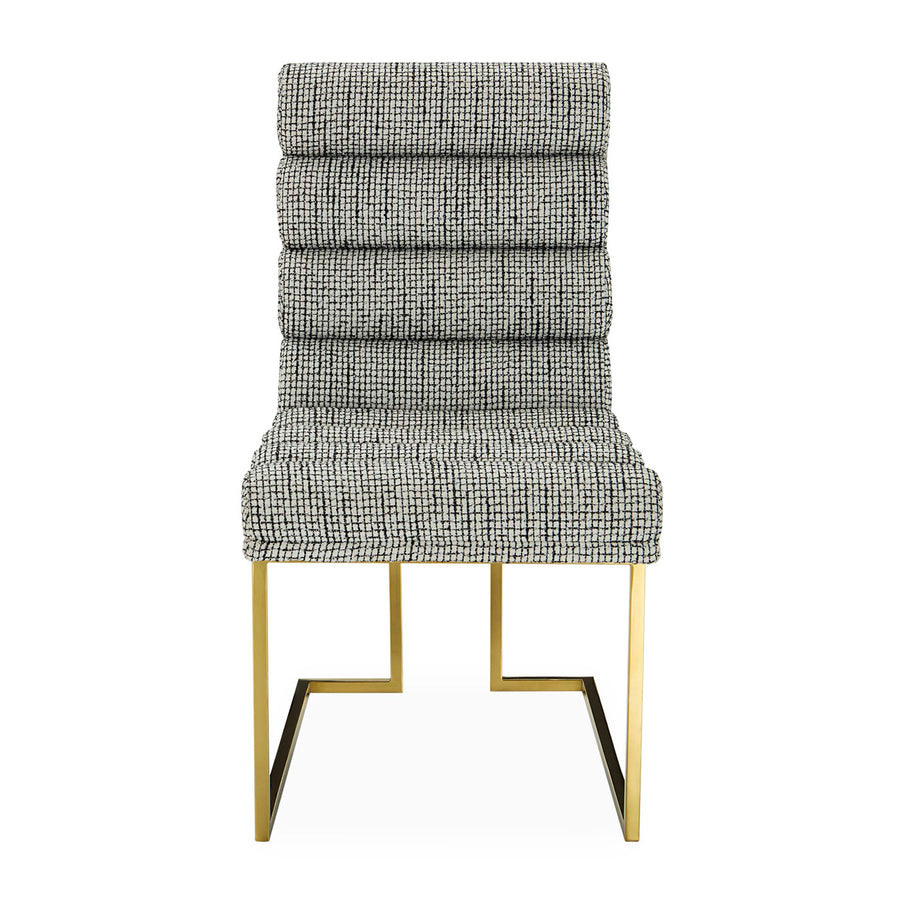 Polished Brass Framed Dining Chair | Jonathan Adler Channeled Goldfinger | Oroa.com
