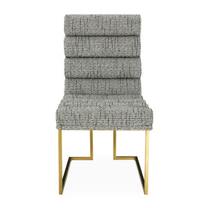 Polished Brass Framed Dining Chair | Jonathan Adler Channeled Goldfinger | Oroa.com