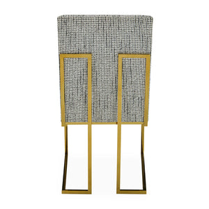 Polished Brass Framed Dining Chair | Jonathan Adler Channeled Goldfinger | Oroa.com