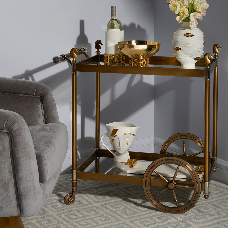 Gilded Porcelain Pitcher | Jonathan Adler Giuliette | Oroa.com