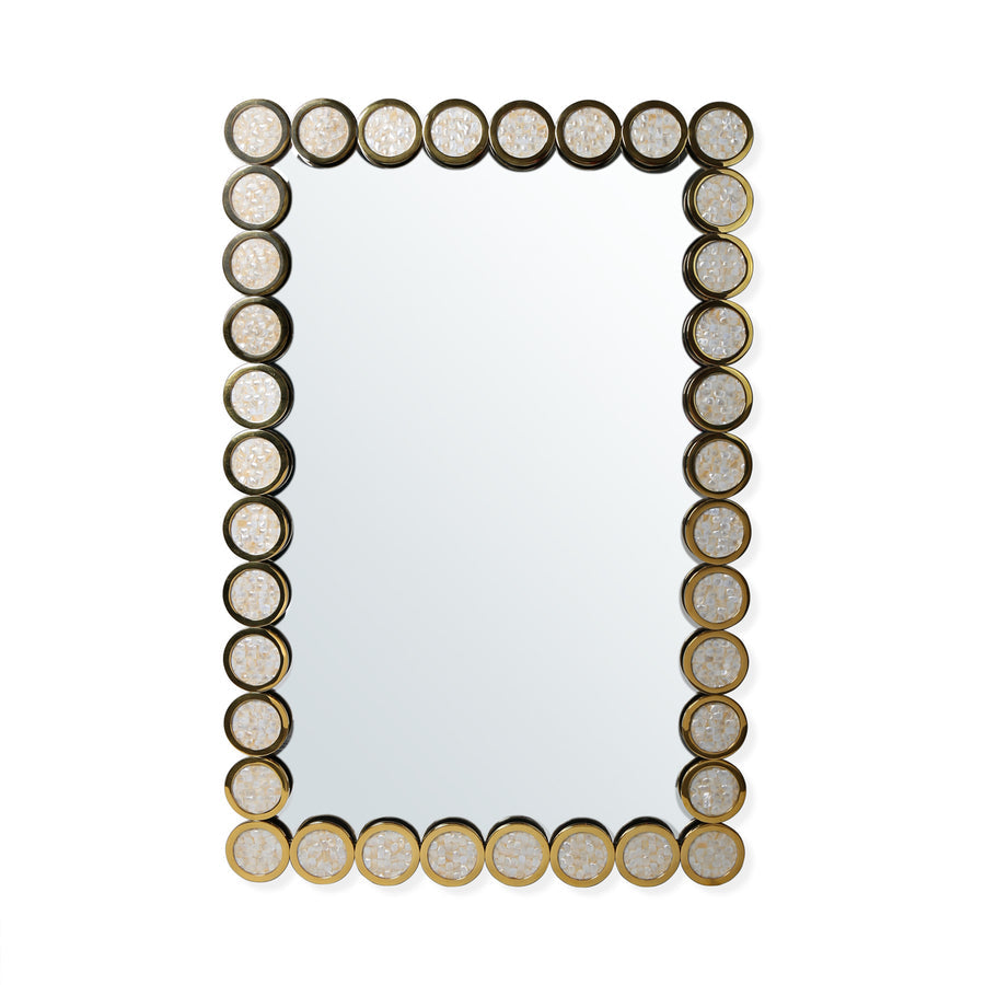 Polished Brass Circles Mirror | Jonathan Adler Rings