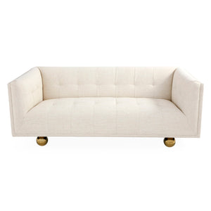 Brass Ball Feet Tufted Sofa | Jonathan Adler Claridge | Oroa.com